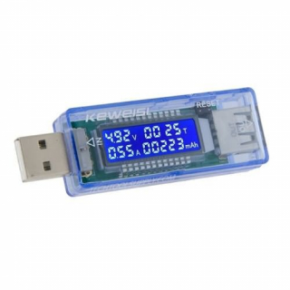 KEWEISI Tester napájení, voltmetr, USB měřič napětí a proudu