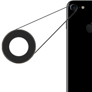 Apple iPhone 7 Sklíčko Kamery bez rámečku + Lepení (Black)